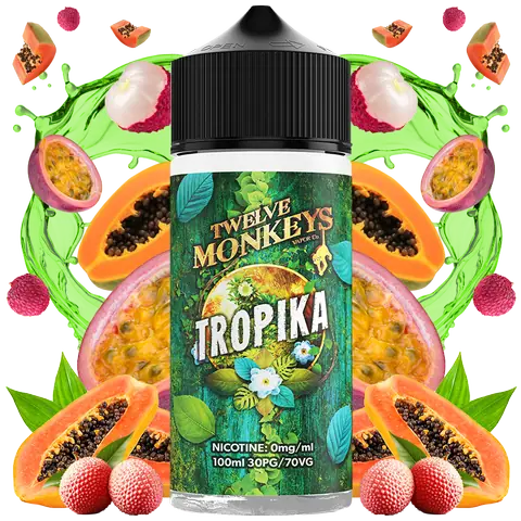 Twelve Monkeys 100ml Shortfill Vape Juice | Fruity & Iced Flavour Twelve Monkeys 100ml Shortfill Vape Juice | Fruity & Iced Flavour