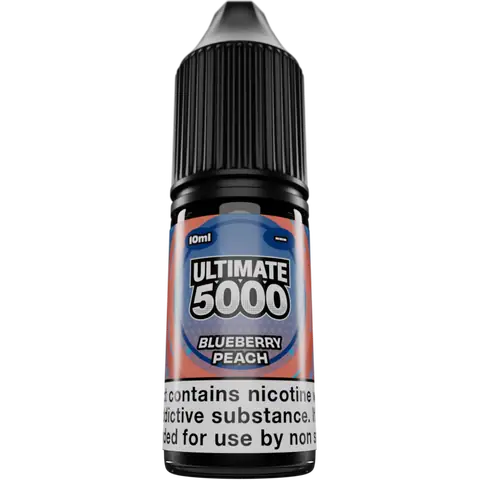Ultimate 5000 Nic Salts 10ml Blueberry Peach Clear Background
