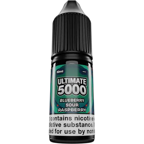 Ultimate 5000 Nic Salts 10ml Blueberry Sour Raspberry Clear Background