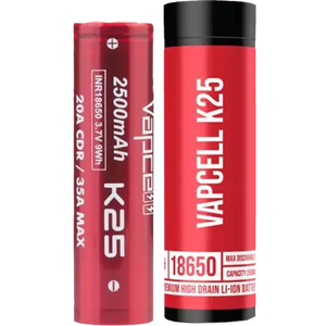 Vapcell 18650 K25 20A 2500mAh Battery