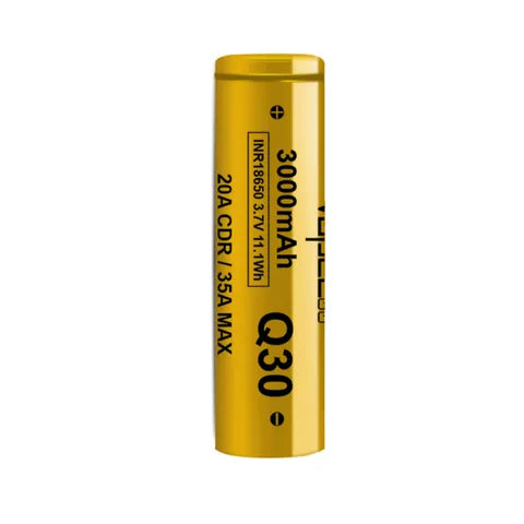 Vapcell 18650 Q30 20A 3000mAh Battery On White Background