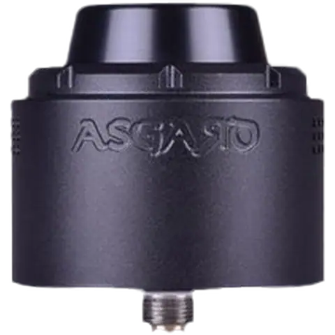 vaperz cloud asgard XL RDA black colour with no beauty ring on clear background