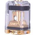 vaperz cloud shift v1.5 boro tank gold on clear background