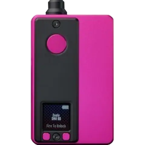 san aio dna80c hot pink boro mod on clear background