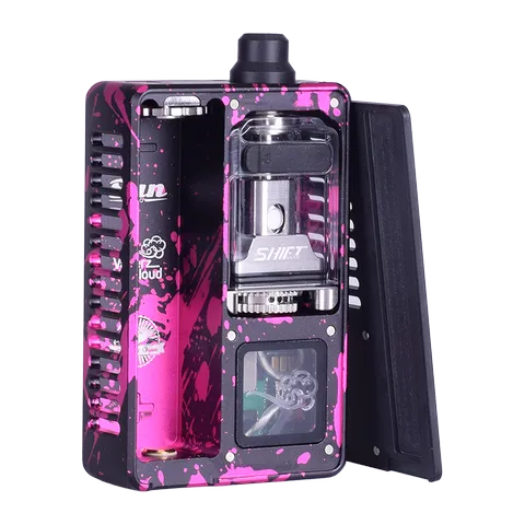 san aio dna80c pink plasma boro mod on black background