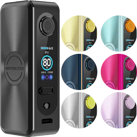 vapoesso gen se box mod all colours on clear background