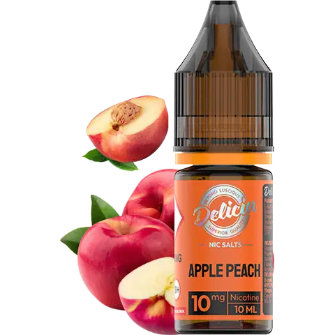 vaporesso deliciu bar juice apple peach nic salt on clear background