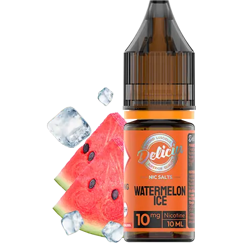 vaporesso deliciu bar juice watermelon ice salt on clear background