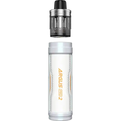 VooPoo Argus Pro 2 Pod Kit Pearl White Back On Clear Background