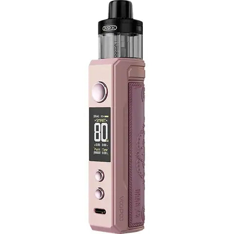 Voopoo Drag X2 Glow Pink Pod On White Background