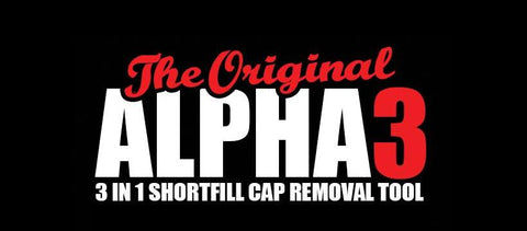 Alpha 3 in 1 Shortfill Cap Removal Tool On White Background