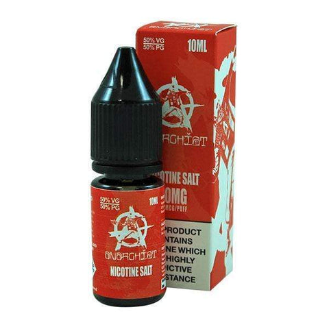 Anarchist Nic Salt E-Liquids 10mg / Red On White Background