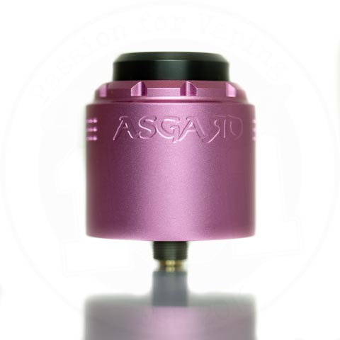 Asgard 30mm RDA by Vaperz Cloud Breast Cancer Pink (Aluminium Top Cap) On White Background