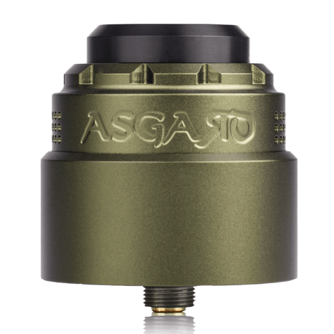 Asgard 30mm RDA by Vaperz Cloud OD Green (Aluminium Top Cap) On White Background