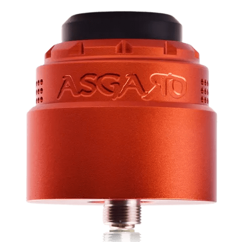 Asgard 30mm RDA by Vaperz Cloud Satin Orange (Aluminium Top Cap) On White Background