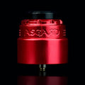 Asgard 30mm RDA by Vaperz Cloud Satin Red (Aluminium Top Cap) On White Background
