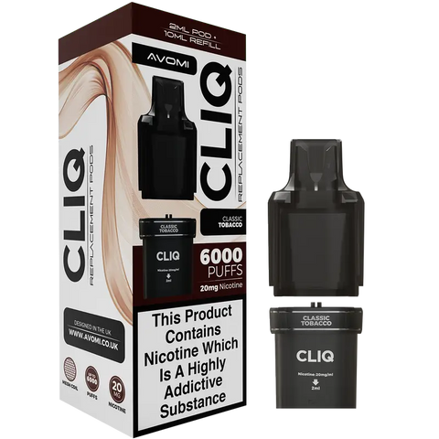 Avomi Cliq 6000 Replacement Pods Classic Tobacco