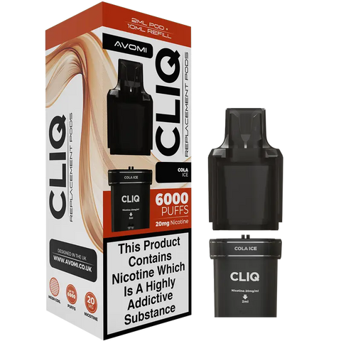 Avomi Cliq 6000 Replacement Pods Cola Ice