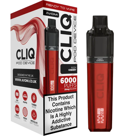 Avomi Cliq 6000 Prefilled Vape Kit Fizzy Cherry