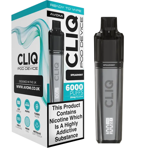 Avomi CLIQ 6000 Pod Kit: Rechargeable, Mesh Coil, Turbo Mode Avomi CLIQ 6000 Pod Kit: Rechargeable, Mesh Coil, Turbo Mode