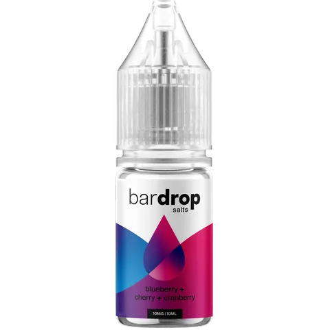 bar drop blueberry cherry cranberry on white background