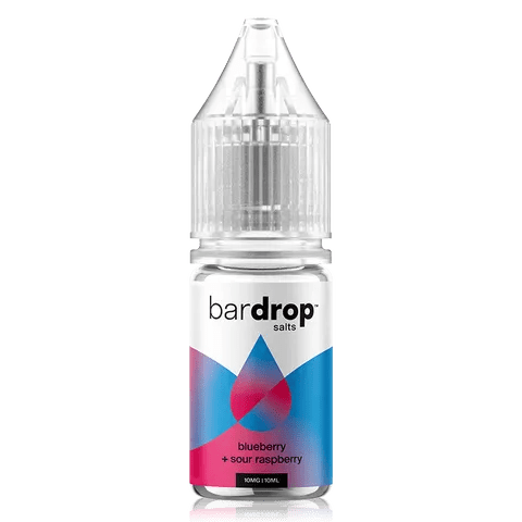 Bar Drop Salts 10ml E-Liquids Blueberry Sour Raspberry / 10mg On White Background