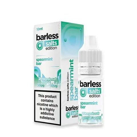 Barless Salts 10ml E-Liquids Spearmint / 10mg On White Background