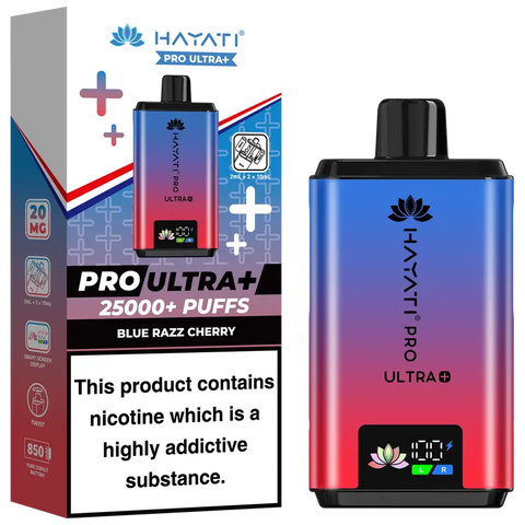 Hayati Pro Ultra Plus 25k Prefilled Vape Kit Blue Razz Cherry