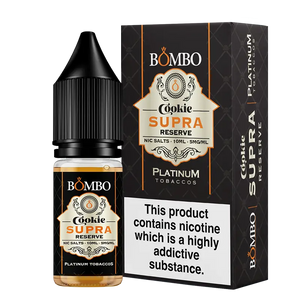 Bombo Platinum Tobaccos Cookie Supra Reserve 10ml Nic Salt 5mg