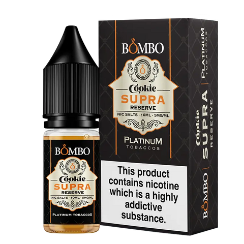 Bombo Platinum Tobaccos Cookie Supra Reserve 10ml Nic Salt 5mg