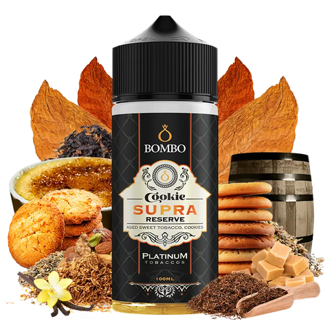Bombo Platinum Tobacco Cookie Supra Reserve 100ml Shortfill E-Liquid