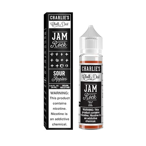 Charlie's Chalk Dust Shortfill E-Liquids Jam Rock On White Background