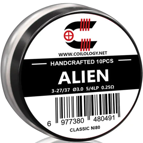 Coilology Handcrafted Coils Alien 3-27 37 Ni80 0.25Ω 3.0mm ID
