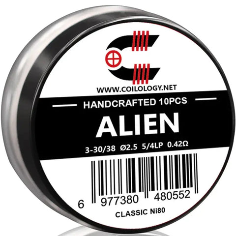 Coilology Handcrafted Coils Alien 3-30 38 Ni80 0.42Ω 3.0mm ID