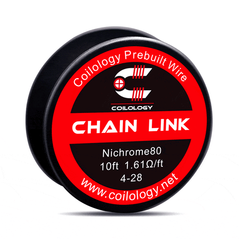 Coilology Performance DIY Resistance Wire Chainlink 4-28 ni80 On White Background