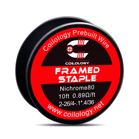 Coilology Performance DIY Resistance Wire Framed Staple 2-26/4-.1*.4/36 ni80 On White Background