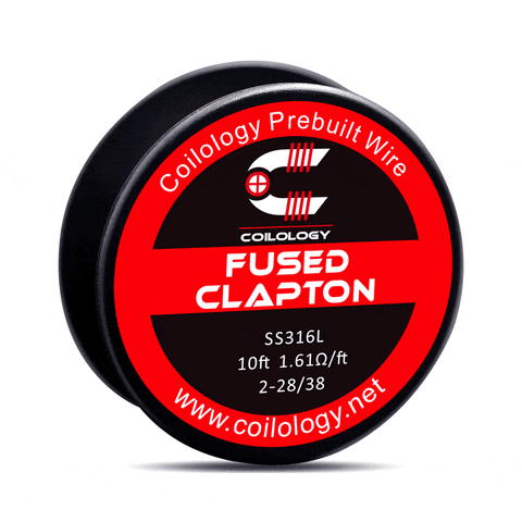 Coilology Performance DIY Resistance Wire Fused Clapton 2-28/38 SS316l On White Background