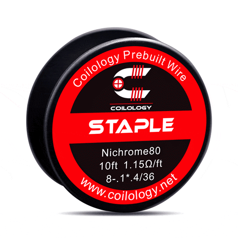 Coilology Performance DIY Resistance Wire Staple 8-.1*.4/36 ni80 On White Background
