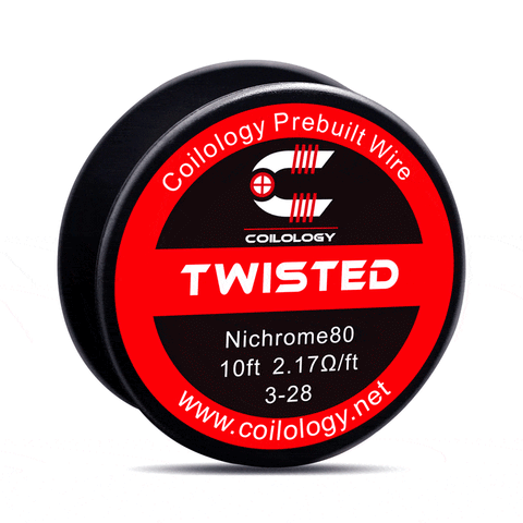 Coilology Performance DIY Resistance Wire Twisted 3-28 ni80 On White Background