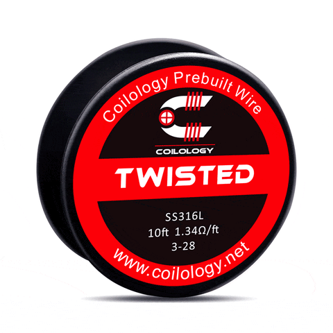 Coilology Performance DIY Resistance Wire Twisted 3-28 SS316l On White Background