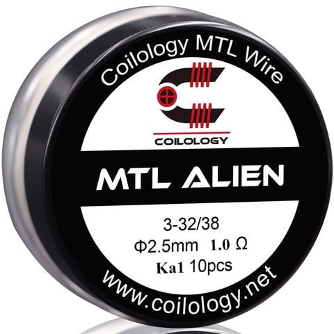 Coilology Prebuilt Performance MTL Coils | Alien KA1 1.0ohm On White Background