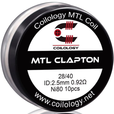 Coilology Prebuilt Performance MTL Coils | Clapton Ni80 0.92ohm On White Background