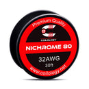 Coilology Round Wire 30ft Spools Nichrome80 32AWG