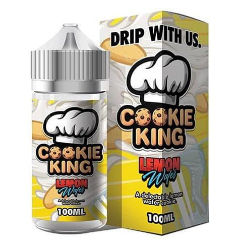 Cookie King 100ml Shortfill E-Liquids Lemon Wafer On White Background