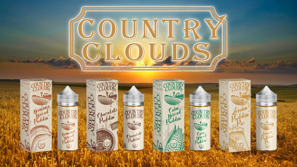 Country Clouds 100ml Shortfill E-Liquids On White Background