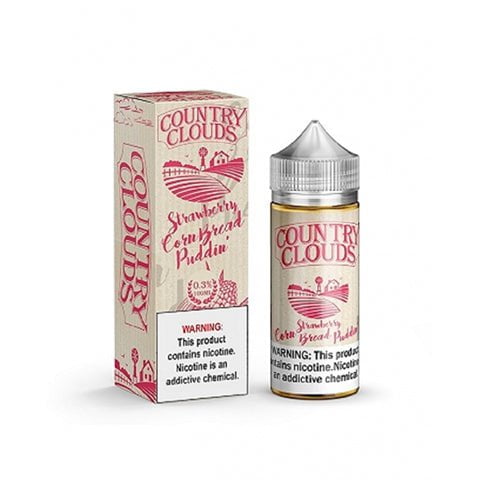 Country Clouds 100ml Shortfill E-Liquids Strawberry On White Background