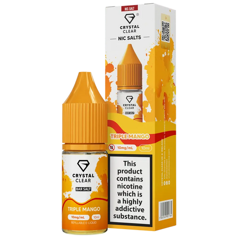 Crystal Clear Nic Salts 10ml Triple Mango