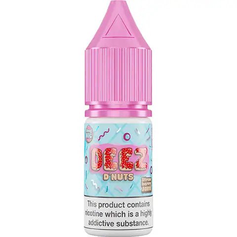 DEEZ D'Nuts 10ml Nic Salts Strawberry Jam / 10mg On White Background