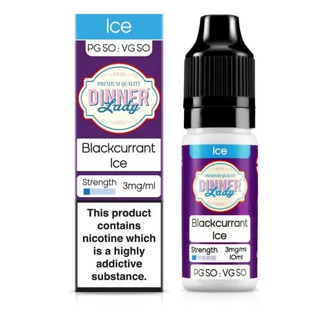 Dinner Lady 50/50 10ml Vape Juice Blackcurrant Ice 3mg