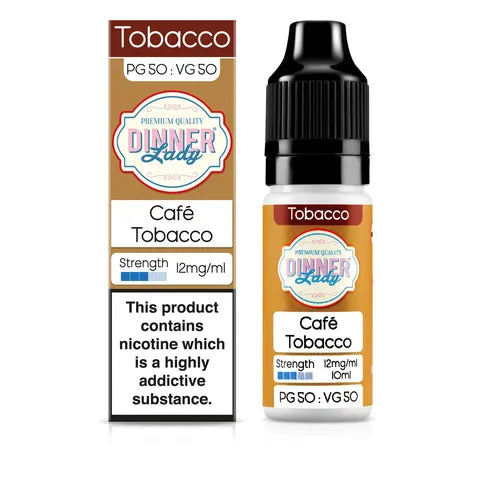 dinner lady 50 50 cafe tobacco 12mg on white background